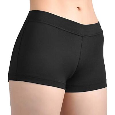SUPRNOWA Pojkshorts med låg midja för kvinnor, spandexshorts för aktiv dans, yoga, träning, fitness, Svart, XS/kort SUPRNOWA Pojkshorts med låg midja för kvinnor, spandexshorts för aktiv dans, yoga, träning, fitness, Svart, XS/kort