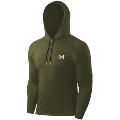 MEETYOO Herr-T-shirts, Långärmade Tröjor Sportskjorta för Löpning Fitness Gym, Grön, XL MEETYOO Herr-T-shirts, Långärmade Tröjor Sportskjorta för Löpning Fitness Gym, Grön, XL