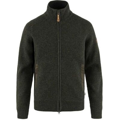 Fjällräven Herr Övik Zip Cardigan Knit M tröja, mörk olivgrön, M, Mörk olivgrön, M Fjällräven Herr Övik Zip Cardigan Knit M tröja, mörk olivgrön, M, Mörk olivgrön, M
