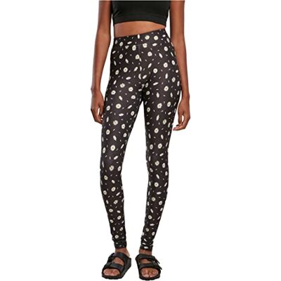 Urban Classics dam Yogabyxor Dam mjuka Aop leggings, Blackdaisy, S Urban Classics dam Yogabyxor Dam mjuka Aop leggings, Blackdaisy, S