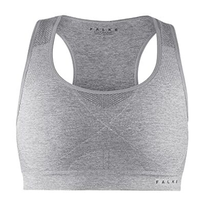 FALKE Dam Madison Melange lågt stöd sport-bh andningsbar snabbtorkande grå sömlös för små medelstora kupstorlekar låg påverkan sport vandring yoga pilates 1 st FALKE Dam Madison Melange lågt stöd sport-bh andningsbar snabbtorkande grå sömlös för små medelstora kupstorlekar låg påverkan sport vandring yoga pilates 1 st