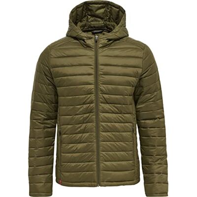 hummel , hmlRED QUILTED HOOD JACKET, mörk oliv, S hummel , hmlRED QUILTED HOOD JACKET, mörk oliv, S