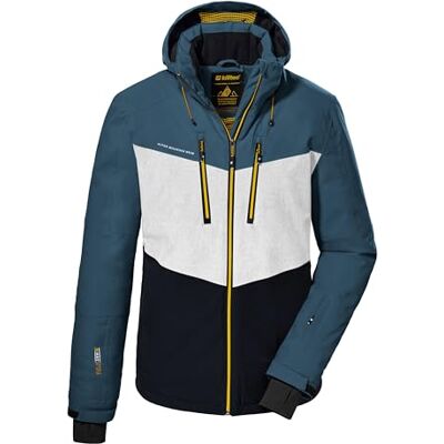 Killtec Skidjacka för män med dragkedja och snöfall, KSW 45 MN SKI JCKT, stålblå, 4XL, 38699-000 Killtec Skidjacka för män med dragkedja och snöfall, KSW 45 MN SKI JCKT, stålblå, 4XL, 38699-000