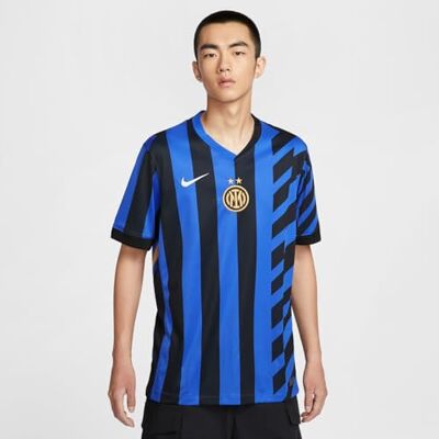 NIKE Inter Milano 2024/25 Stadium Home Dri-Fit replika fotbollströja för män, Lyon blå/svart/Lyon blå/vit, FN8787-440, L NIKE Inter Milano 2024/25 Stadium Home Dri-Fit replika fotbollströja för män, Lyon blå/svart/Lyon blå/vit, FN8787-440, L