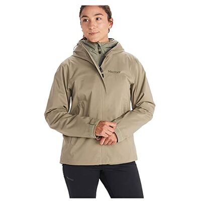Marmot Wm's PreCip Eco Pro Jacket, Vattentät regnjacka, vindtät regnrock, andningsaktiv, vikbar Hardshell Windbreaker, ideal vid cykling och vandring, Kvinnor, Vetiver, S Marmot Wm's PreCip Eco Pro Jacket, Vattentät regnjacka, vindtät regnrock, andningsaktiv, vikbar Hardshell Windbreaker, ideal vid cykling och vandring, Kvinnor, Vetiver, S