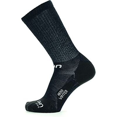 UYN Herr Cycling Aero Vinterstrumpor, svart/vit, 41 EU UYN Herr Cycling Aero Vinterstrumpor, svart/vit, 41 EU
