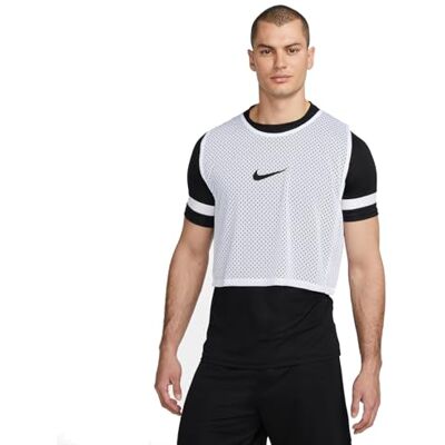 NIKE Unisex U Nk Df Park20bib Df Park20 Bib, vit/svart, S NIKE Unisex U Nk Df Park20bib Df Park20 Bib, vit/svart, S