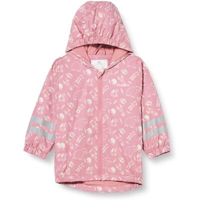 Playshoes Unisex barn fleecefoder regnjacka, rosa helover, 104, Rosa heltryck, 104 cm Playshoes Unisex barn fleecefoder regnjacka, rosa helover, 104, Rosa heltryck, 104 cm