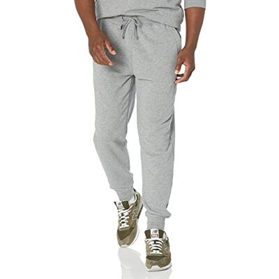 Amazon Essentials lättvikts franska terry-joggingbyxor (finns i stora och långa), grå ljung, Large Amazon Essentials lättvikts franska terry-joggingbyxor (finns i stora och långa), grå ljung, Large