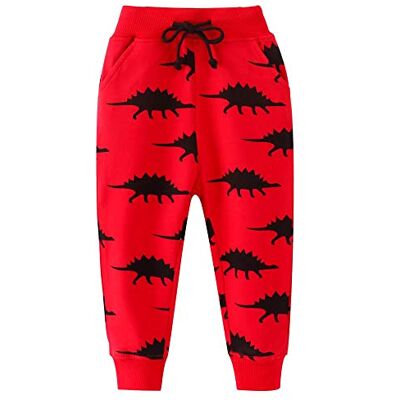 Pantaloni lunghi per ragazzi Barnbyxor, Röd dinosaurie, 3-4 anni Pantaloni lunghi per ragazzi Barnbyxor, Röd dinosaurie, 3-4 anni