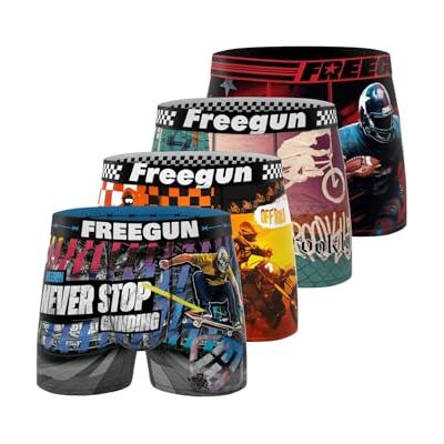 FREEGUN Justerbar boxare (set om 4) pojke, Orange/beige/svart/röd, 10-12 ans FREEGUN Justerbar boxare (set om 4) pojke, Orange/beige/svart/röd, 10-12 ans