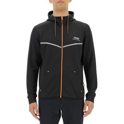Jeep O102620-B327 XP TECH SWEAT JACKA MED KAP OCH FRONTSKA JX22A Män svart/mörk grå äpple XL Jeep O102620-B327 XP TECH SWEAT JACKA MED KAP OCH FRONTSKA JX22A Män svart/mörk grå äpple XL