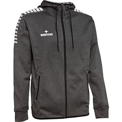 Derbystar Primo unisex huvjacka grå svart Small Derbystar Primo unisex huvjacka grå svart Small