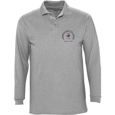 AMERICAN COLLEGE USA American College Cardigan Långärmad Pikétröja Barn, Färg: grå, 8 �r AMERICAN COLLEGE USA American College Cardigan Långärmad Pikétröja Barn, Färg: grå, 8 �r
