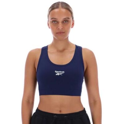 Reebok dam Piper Scoop Neck Small Logo Bra Top Bysthållare Reebok dam Piper Scoop Neck Small Logo Bra Top Bysthållare