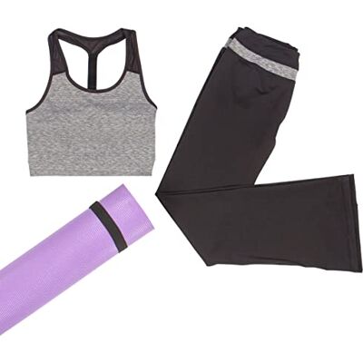 iNTiMUSe Damen Yoga Tank Top, dam sporttopp, grå (grau melange), 36 (tillverkarens storlek: S) iNTiMUSe Damen Yoga Tank Top, dam sporttopp, grå (grau melange), 36 (tillverkarens storlek: S)
