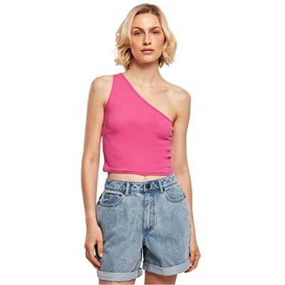 Urban Classics Damer kort sport topp damer skuren asymmetrisk tank topp, Ljusviolett, XXL Urban Classics Damer kort sport topp damer skuren asymmetrisk tank topp, Ljusviolett, XXL