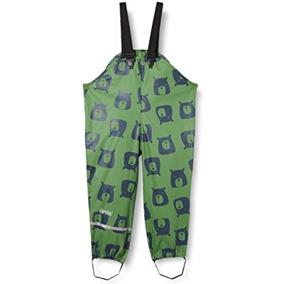 CareTec Unisex Barn Rain Overall PU w/o fleece Regnbyxor, Elm Green (906), 140 CareTec Unisex Barn Rain Overall PU w/o fleece Regnbyxor, Elm Green (906), 140