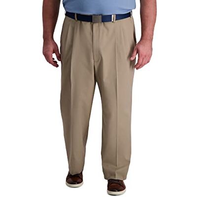 Haggar herr PLT SLD HTR byxa casual, Khaki Htr., 48W x 32L Haggar herr PLT SLD HTR byxa casual, Khaki Htr., 48W x 32L