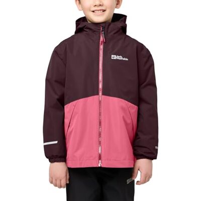 Jack Wolfskin ICELAND 3IN1 JACKET K, unisex barnjacka, pojkar/rosa Jack Wolfskin ICELAND 3IN1 JACKET K, unisex barnjacka, pojkar/rosa