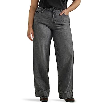 Lee kvinnors plus size legendariska hög midja byxor jeans, Suddiga mörker, 52 stor petite Lee kvinnors plus size legendariska hög midja byxor jeans, Suddiga mörker, 52 stor petite