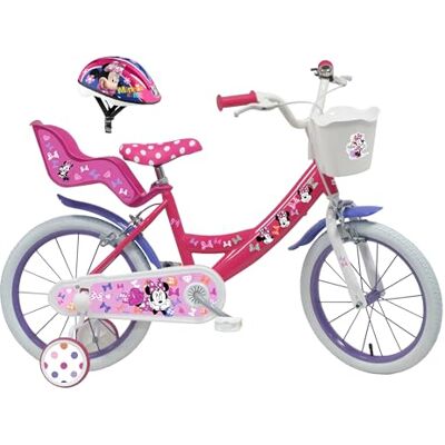 A.T.L.A.S. Disney Girls, 16 tums barncykel + Mimmi-hjälm ingår, rosa och vit, samma som bilderna A.T.L.A.S. Disney Girls, 16 tums barncykel + Mimmi-hjälm ingår, rosa och vit, samma som bilderna