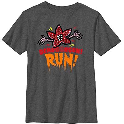 Stranger Things Unisex barn Run kortärmad T-shirt, mörk kungsgrå, en storlek, Mörkgrå, one size Stranger Things Unisex barn Run kortärmad T-shirt, mörk kungsgrå, en storlek, Mörkgrå, one size