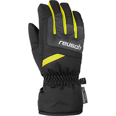 Reusch Barn Bennet R-Tex Xt handskar, svart/svart melange/juiceyellow, 5 Reusch Barn Bennet R-Tex Xt handskar, svart/svart melange/juiceyellow, 5