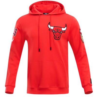 Pro Standard NBA Classic Chenille M Dk Po huvtröja sweatshirt med huva, röd, M, Röd, M Pro Standard NBA Classic Chenille M Dk Po huvtröja sweatshirt med huva, röd, M, Röd, M