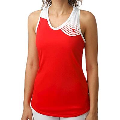 Diadora dam, Court tanktopp röd, vit, M överkläder, M Diadora dam, Court tanktopp röd, vit, M överkläder, M