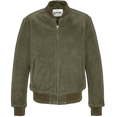 Schott NYC läderjacka för män, kaki, XL Schott NYC läderjacka för män, kaki, XL