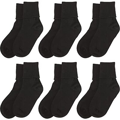 Jefferies Socks Jefferies strumpor flickor liten sömlös vridning manschettstrumpor (paket med 6) Jefferies Socks Jefferies strumpor flickor liten sömlös vridning manschettstrumpor (paket med 6)