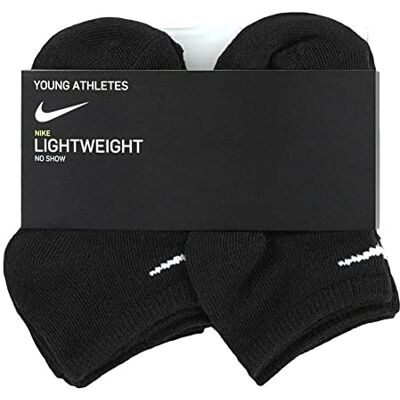 NIKE 6 Pack No Show Strumpor för barn, Black, 4/5 År NIKE 6 Pack No Show Strumpor för barn, Black, 4/5 År