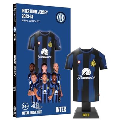 Inter Home Jersey 2023-2024 Miniatyr Aluminium Montering Tröja Fotboll, Milano, Presentidé, Samlarobjekt, Officiell produkt Inter Home Jersey 2023-2024 Miniatyr Aluminium Montering Tröja Fotboll, Milano, Presentidé, Samlarobjekt, Officiell produkt