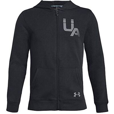 Under Armour pojke rival logga full dragkedja värmande topp Black / / Steel (001) M Under Armour pojke rival logga full dragkedja värmande topp Black / / Steel (001) M