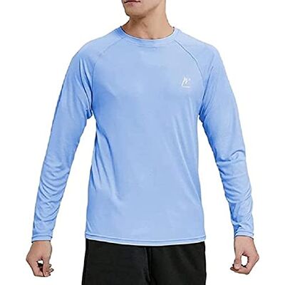 MeetHoo Rashguard herr, UV-skjorta, rash väst, UV-skydd, simtröja, UPF 50 kortärmad för surfing, simning, löpning MeetHoo Rashguard herr, UV-skjorta, rash väst, UV-skydd, simtröja, UPF 50 kortärmad för surfing, simning, löpning