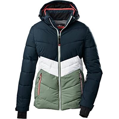 Killtec Damvinterjacka/jacka i dunlook med dragkedja med huva och snöfång, KSW 1 WMN SKI QLTD JCKT, svart, 36, 38599-000 Killtec Damvinterjacka/jacka i dunlook med dragkedja med huva och snöfång, KSW 1 WMN SKI QLTD JCKT, svart, 36, 38599-000