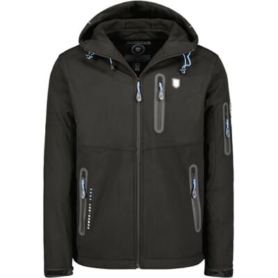 Geographical Norway Taxillusama Vattentät softshelljacka med huva för män, utomhusjacka, taktisk vindjacka, slitstark, vandringsjacka, höst, vinter, vår (svart, M), svart, M Geographical Norway Taxillusama Vattentät softshelljacka med huva för män, utomhusjacka, taktisk vindjacka, slitstark, vandringsjacka, höst, vinter, vår (svart, M), svart, M