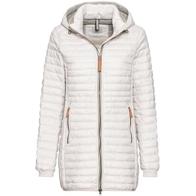 camel active quiltad jacka för kvinnor med avtagbar huva, Pärlvit, 44 camel active quiltad jacka för kvinnor med avtagbar huva, Pärlvit, 44