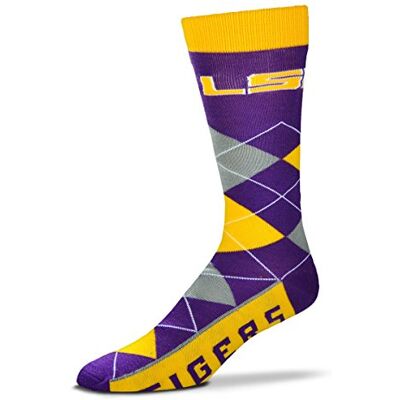 For Bare Feet NCAA LSU Tigers Argyle unisex crewstrumpor – en storlek passar de flesta ... For Bare Feet NCAA LSU Tigers Argyle unisex crewstrumpor – en storlek passar de flesta ...