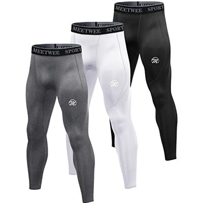 MEETWEE kompressionsbyxor för män, sportleggings långa löparbyxor andningsbara funktionella byxor tights byxor MEETWEE kompressionsbyxor för män, sportleggings långa löparbyxor andningsbara funktionella byxor tights byxor