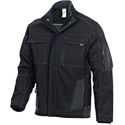 BP Softshell-arbetssjack, stående krage, dold dragkedja framtill, 300 g/m² 100% polyester, svart, S BP Softshell-arbetssjack, stående krage, dold dragkedja framtill, 300 g/m² 100% polyester, svart, S