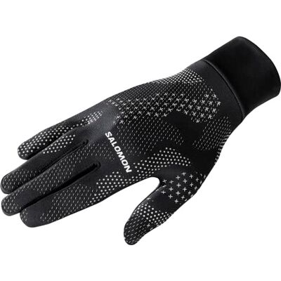 Salomon Cross varma unisex handskar, bekvämlighet, andningsbar värme, övergripande smart design, djup svart, AO, reflekterande silver, XS Salomon Cross varma unisex handskar, bekvämlighet, andningsbar värme, övergripande smart design, djup svart, AO, reflekterande silver, XS