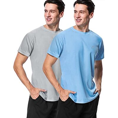 MeetHoo Rashguard herr, UV-skjorta, rash väst, UV-skydd, simtröja, UPF 50 kortärmad för surfing, simning, löpning MeetHoo Rashguard herr, UV-skjorta, rash väst, UV-skydd, simtröja, UPF 50 kortärmad för surfing, simning, löpning