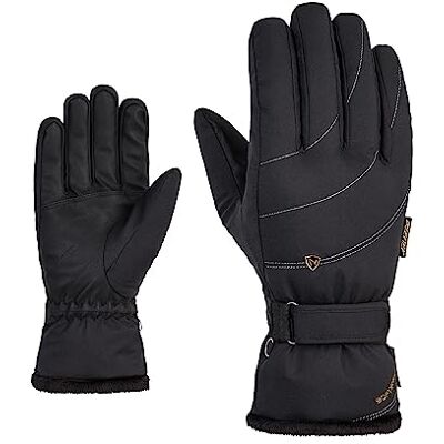 Ziener KAHLI skidhandskar/vintersport primaloft, plyschfoder, svart. guld konst, 8 Ziener KAHLI skidhandskar/vintersport primaloft, plyschfoder, svart. guld konst, 8
