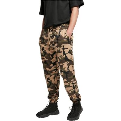 Urban Classics Mäns grundläggande camo sweatpants 2.17 fritidsbyxor, träkamouflage, XXS Urban Classics Mäns grundläggande camo sweatpants 2.17 fritidsbyxor, träkamouflage, XXS