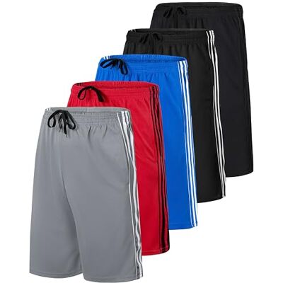 Real Essentials Mens Mesh Shorts Active Wear Athletic Short Men Basketball Pockets Workout Gym Soccer Running Summer Fitness Quick Dry Casual Clothes Sport Training Hiking, Set 5, 3XL, Pack of 5 Real Essentials Mens Mesh Shorts Active Wear Athletic Short Men Basketball Pockets Workout Gym Soccer Running Summer Fitness Quick Dry Casual Clothes Sport Training Hiking, Set 5, 3XL, Pack of 5