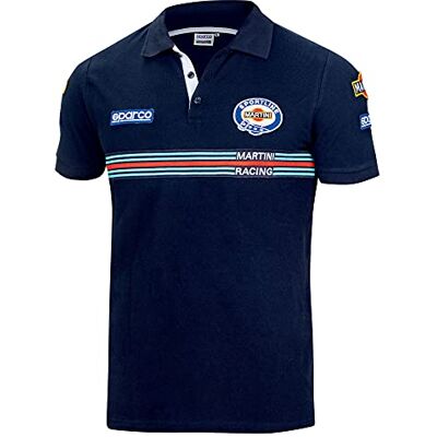 Sparco Unisex_Vuxen Martini Racing pikétröja, flerfärgad, 42/50 EU Sparco Unisex_Vuxen Martini Racing pikétröja, flerfärgad, 42/50 EU