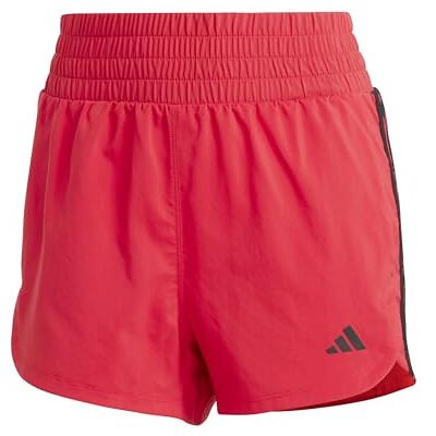 adidas Kvinnor Pacer Training 3-Stripes Woven High-Rise Shorts, Pure Ruby/White, XS 3 inch adidas Kvinnor Pacer Training 3-Stripes Woven High-Rise Shorts, Pure Ruby/White, XS 3 inch