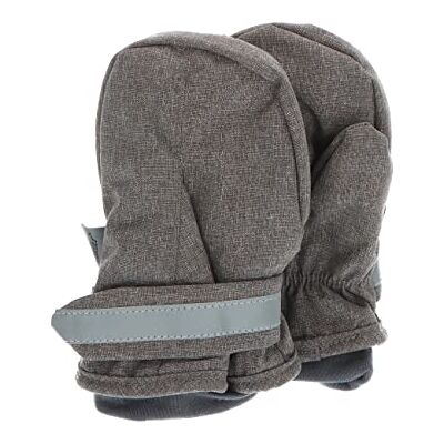 Sterntaler Unisex barn tumvantar melange med tumme, kardborreband med reflekterande ränder handskar, Grön melerad, 3 Sterntaler Unisex barn tumvantar melange med tumme, kardborreband med reflekterande ränder handskar, Grön melerad, 3